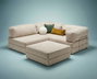 Atelier Del Sofa Kanyon - Sofá-Cama Esquinero Crema